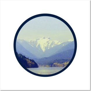 Majestic Snow Capped Mountains  Vancouver, Bristish Columbia, Pacific West Coast Posters and Art